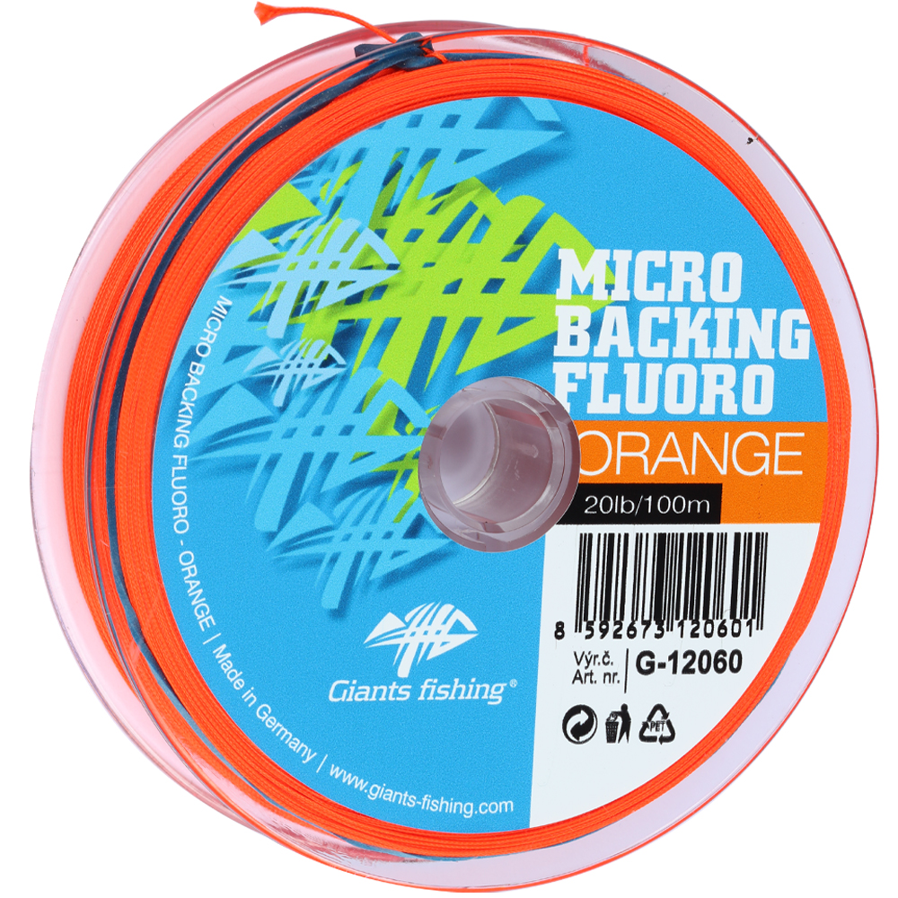 Giants fishing Micro Backing Fluoro-Orange 20lb/100m