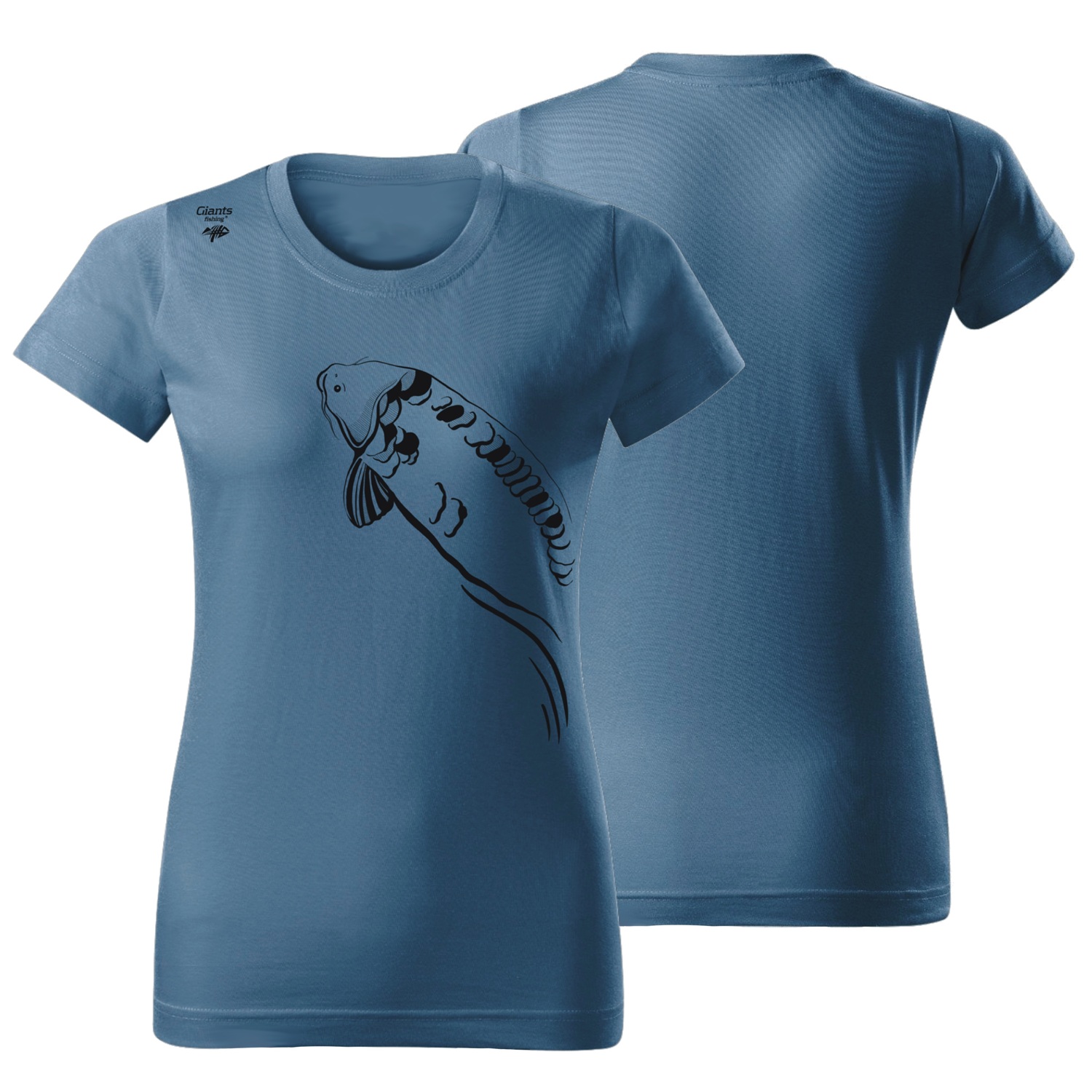 Giants fishing Tričko dámské modré Plavající kapr