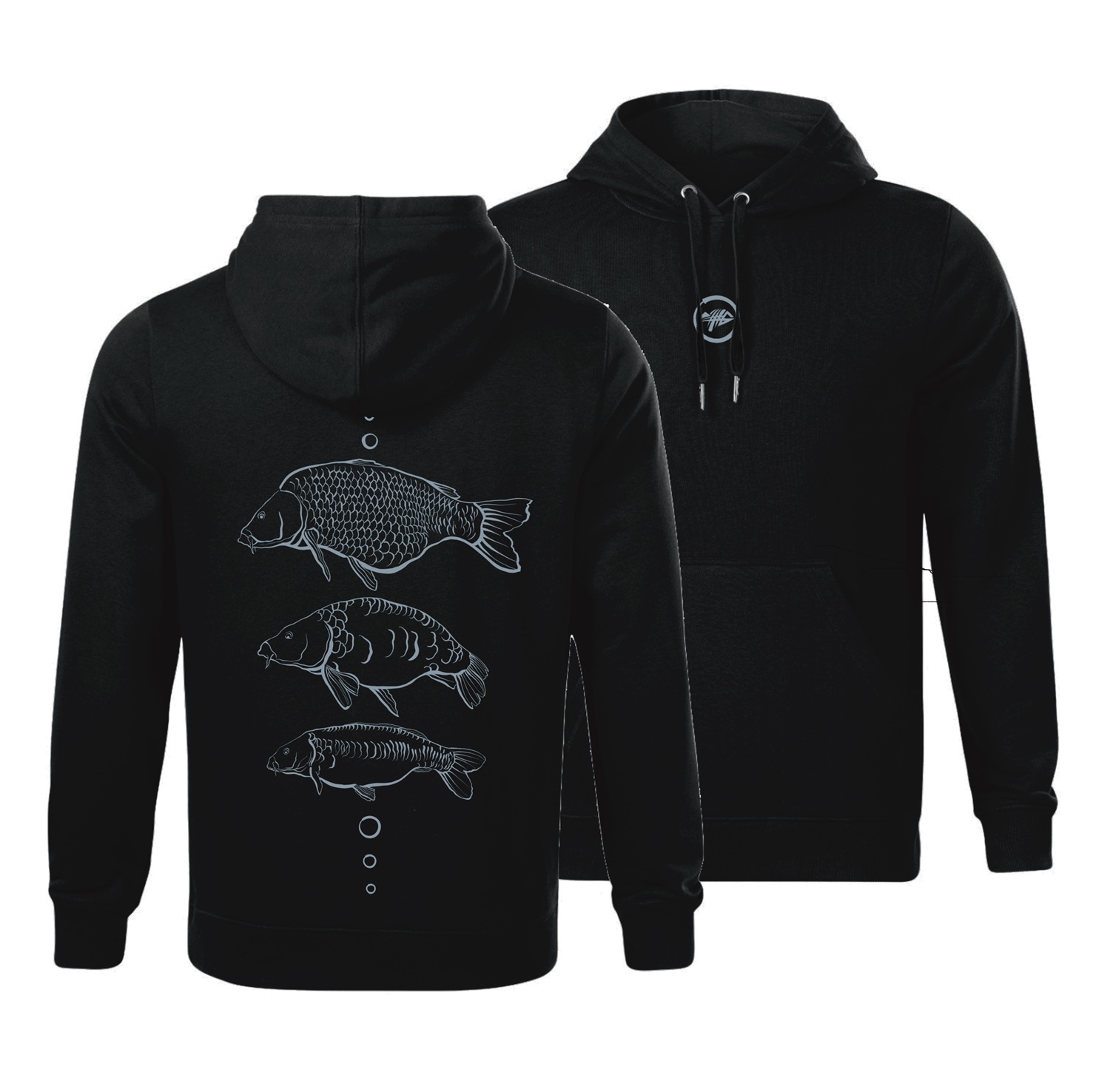 Giants Fishing Mikina pánská černá Tři kapři