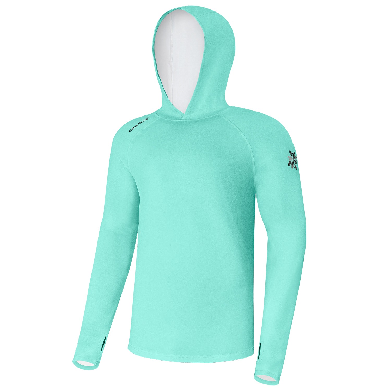 Giants fishing Funkční tričko s dlouhým rukávem UV50+Hoodie Blue